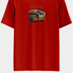 Unisex Oversize Efsane Tasarım T-Shirt - Kırmızı