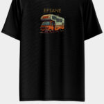 Unisex Oversize Efsane Tasarım T-Shirt - Siyah