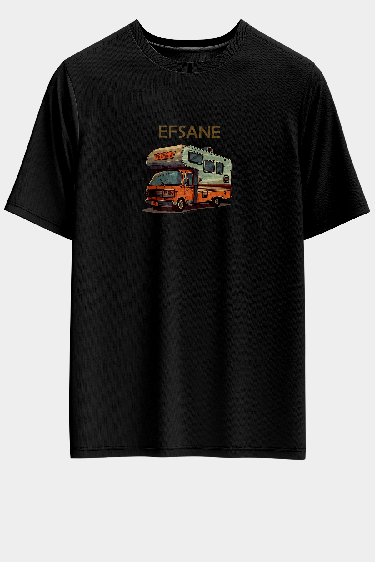 efsane-siyah-on Unisex Oversize Efsane Tasarım T-Shirt - Siyah - Görsel 1