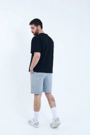 Erkek Oversize Duble Paça Penye Şort - Grimelanj