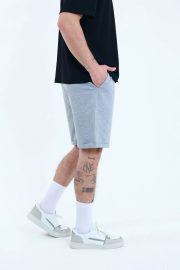 Erkek Oversize Duble Paça Penye Şort - Grimelanj - Görsel 5
